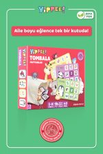 Çocuk Tombalası – Hayvan Temalı | Ham Bez Kese | 8 Tabla | 60 Parça - Görsel 2