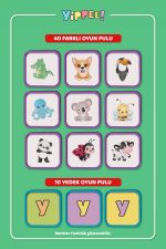 Çocuk Tombalası – Hayvan Temalı | Ham Bez Kese | 8 Tabla | 60 Parça - Görsel 7