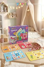 Çocuk Tombalası - Karma Temalı | Ham Bez Kese | 8 Tabla | 60 Parça - Görsel 3