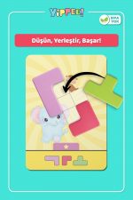 YİPPEE Block Puzzle - Eğitici Zeka Oyunu | 7 Blok | 20 Seviye Kart | 3 Zorluk | Akıl ve Mantık Oyunu - Görsel 3
