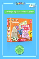 YİPPEE Çocuk Tombala – Alfabe Temalı | Ham Bez Kese | 8 Tabla | 40 Pul (60 Parça) - Görsel 2